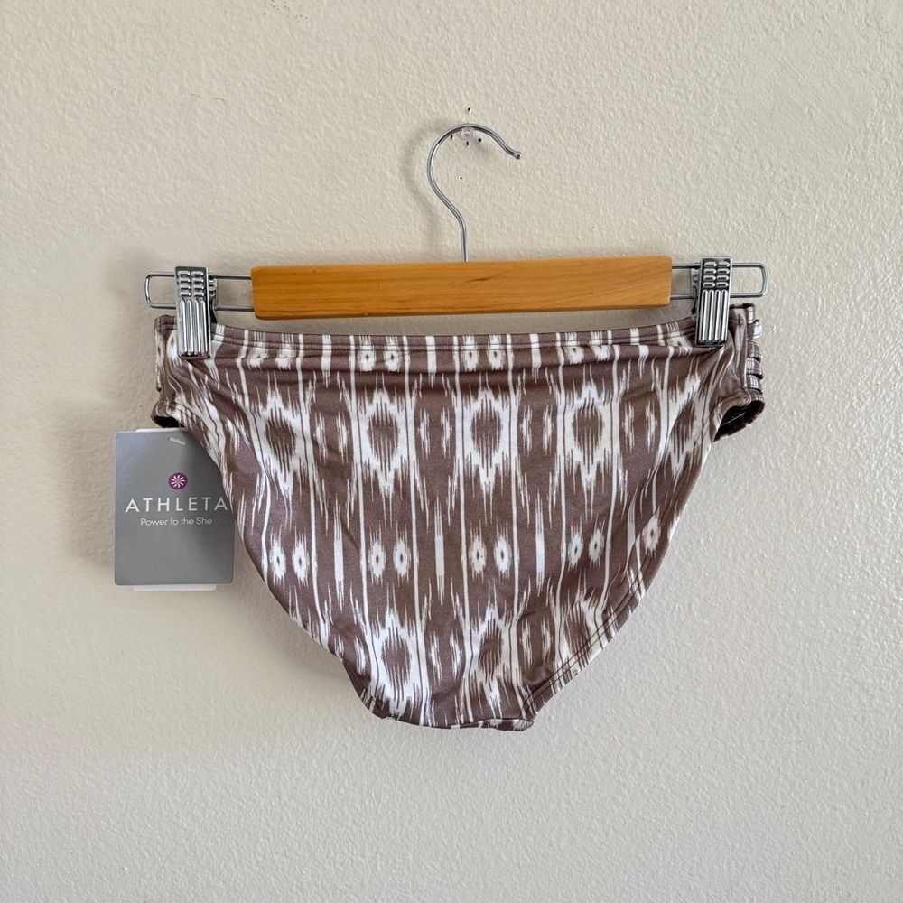 NWT Athleta Aqualuxe Printed Strappy Bikini Bottom S - Picture 4 of 4